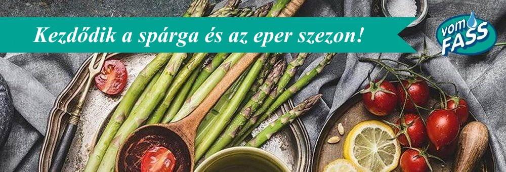 : Spárga eperrel